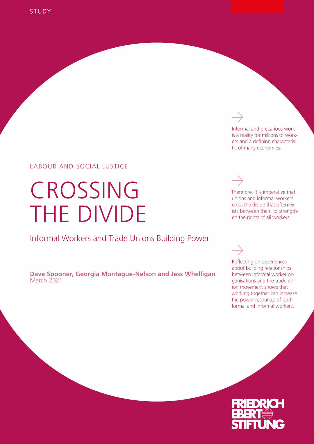 Image of front cover of report Crossing The Divide - informal workers and trade unions building power