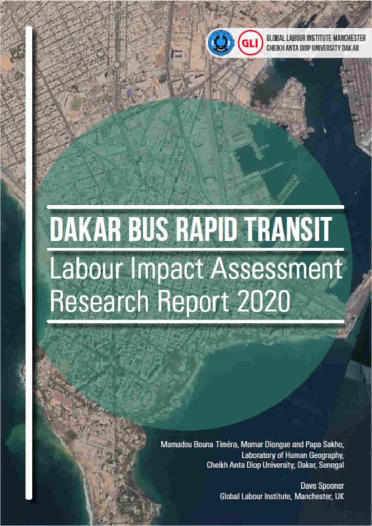 Image of front of report on Dakar Bus Rapid Transit Labour Impact Assessment