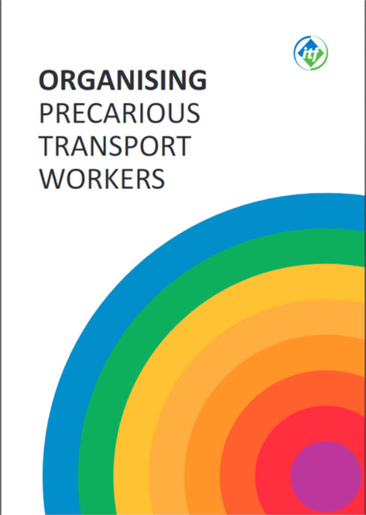 Image of front cover of Organising Precarious Transport Workers ITF