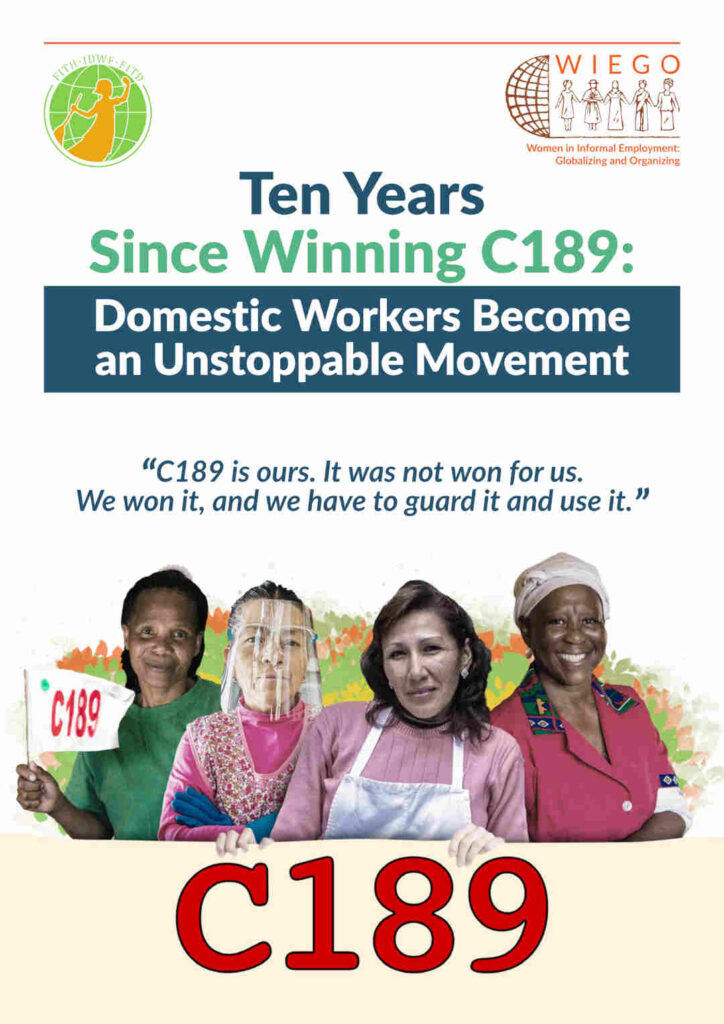 Image of report on Ten Years Since Winning C189: Domestic Workers Become an Unstoppable Movement WIEGO