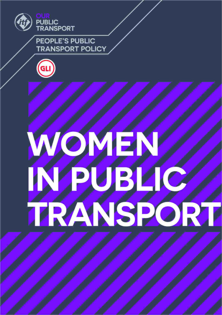 Image of the front cover of a piece in the ITF's People's Public Transport Policy report - Women in Public Transport